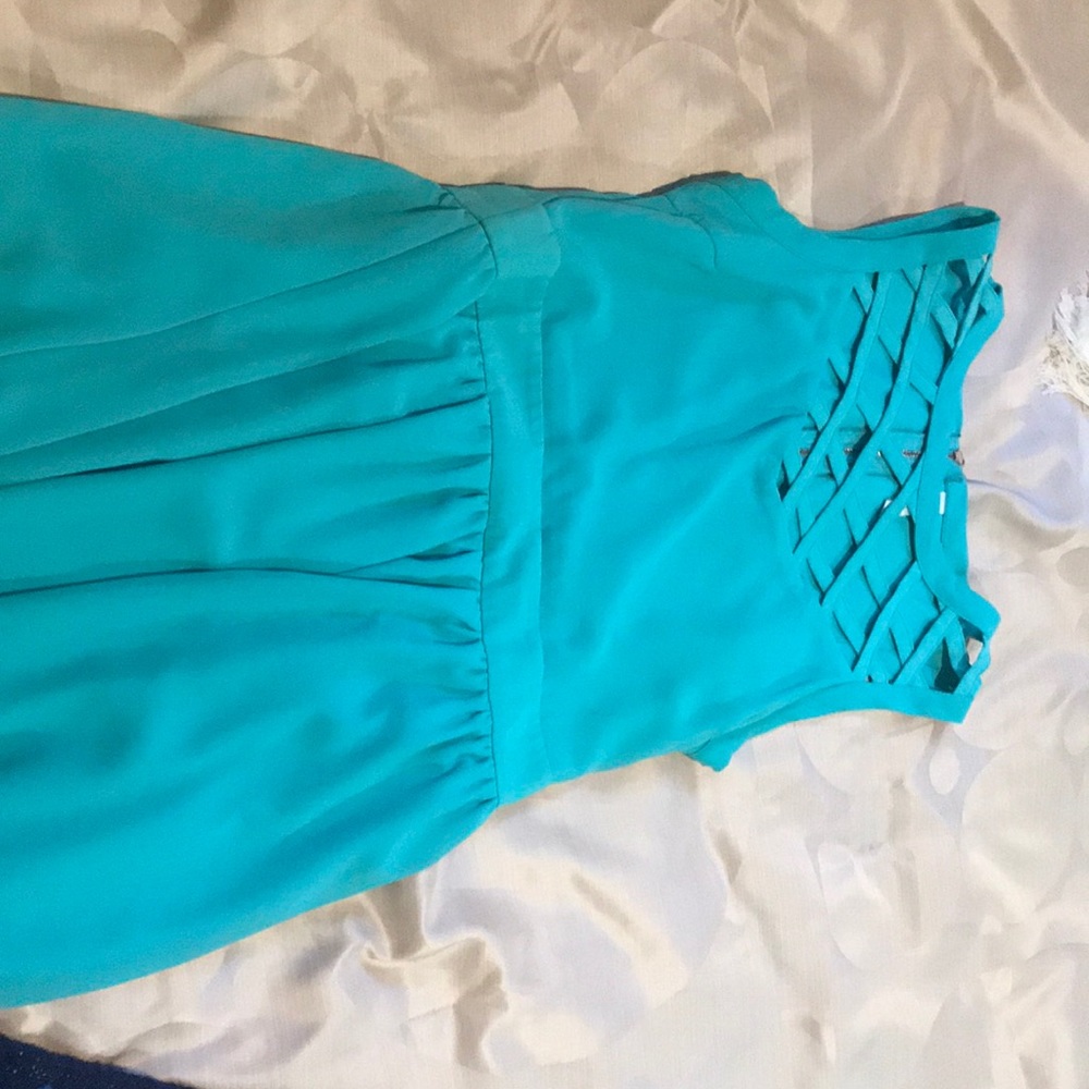 Mint/teal dress